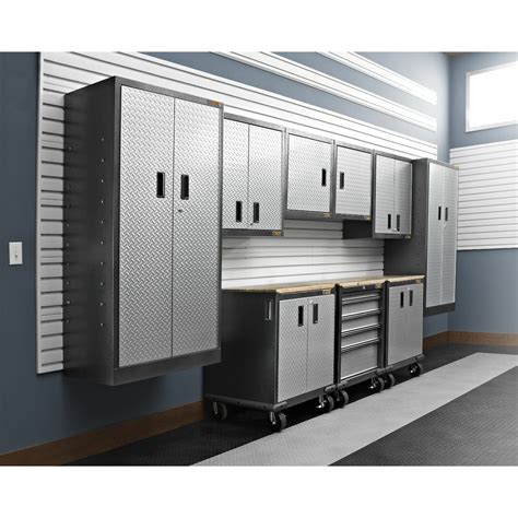 assembled steel storage cabinets|fully assembled garage storage cabinets.